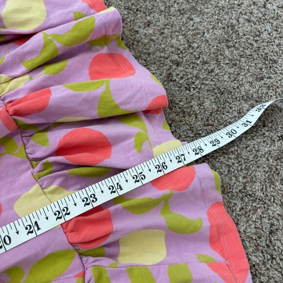Hanna Anderson Girl’s Sleeveless Crossback Dress with Pockets Sz 6/7 Fruit Print - Picture 7 of 9